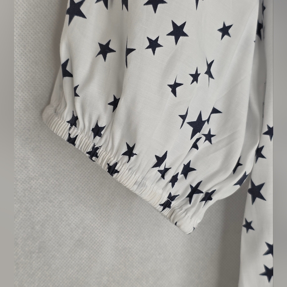Alice Ritter Brooklyn M Star Blouse White Navy Blue Summer AT-2300 - Picture 5 of 7